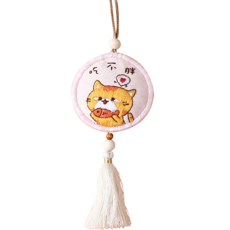 Cartoon Animal Sachet Kids Amulet DIY Embroidery kit for Beginner Cross Stitch Needlework Handmade Sewing Craft Car Pendant | Дом и сад