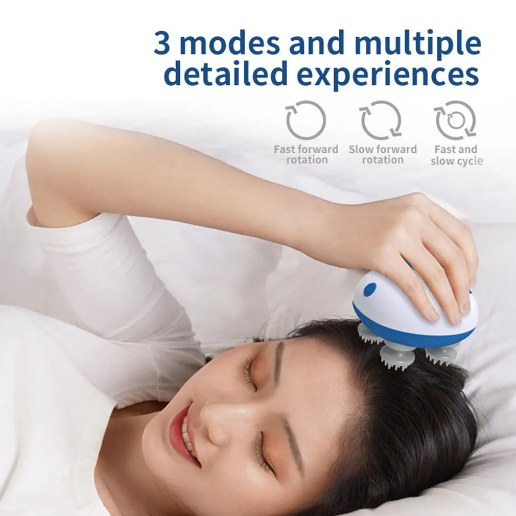 Мини массажер для головы Электрический Вибрационный скальп тела глубокого