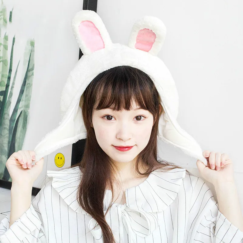 Шапка бини Женская плюшевая милая шапка с ушами кролика лягушки животного зимняя