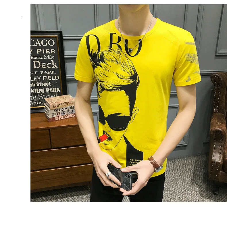 Летняя Новинка, футболка с персональным принтом, Camiseta Hombre, Клубные вечерние футболки, Hombre, Hombre, Manga Corta, корейский топ, короткая футболка