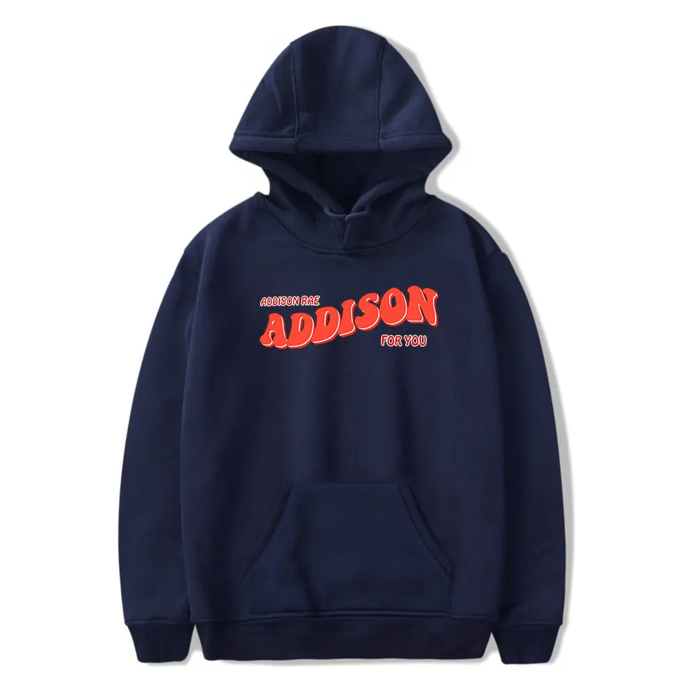Новинка 2D модная уличная одежда Addison Rae Merch с длинным рукавом толстовки капюшоном
