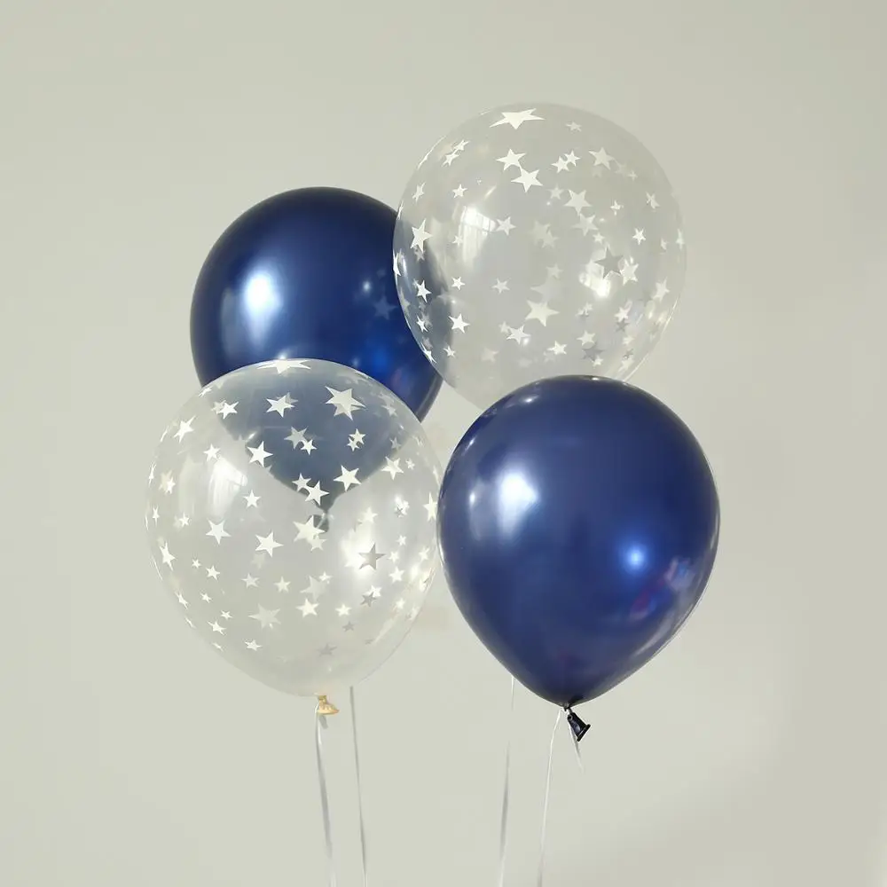 Синие синие воздушные шары 100 шт. 12 дюймов 10 темно-синие украшение для дня