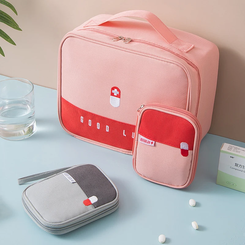 

Thickened Layered Medicine Box Large-capacity Family Portable Medicine Box Storage Bag Box Fabric Multifunctional First Aid Kit