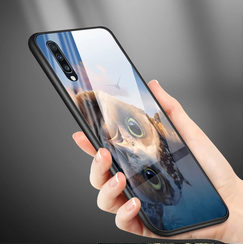 Для samsung Galaxy A10 A20 A30 A40 A50 A70 A80 A90 A6S A8S закаленное Стекло крышка J4Plus M10 M20 M30 Note9 противоударный чехол для телефона
