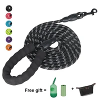 1 5m2m3m pet leashes reflective multi color round rope large dog collar leash training running rope for medium and large dogs