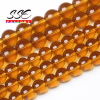 wholesale clear brown glass beads natural stone loose beads 15 4 6 8 10 12 mm for jewelry making diy bracelet accessories g04
