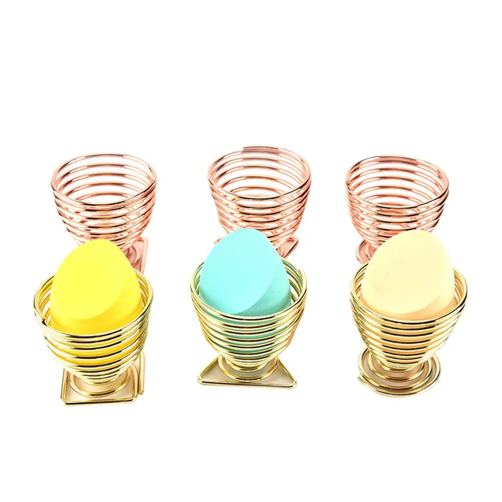 Стеллажи для хранения из розового золота с буфами воздушные блендеры макияжа