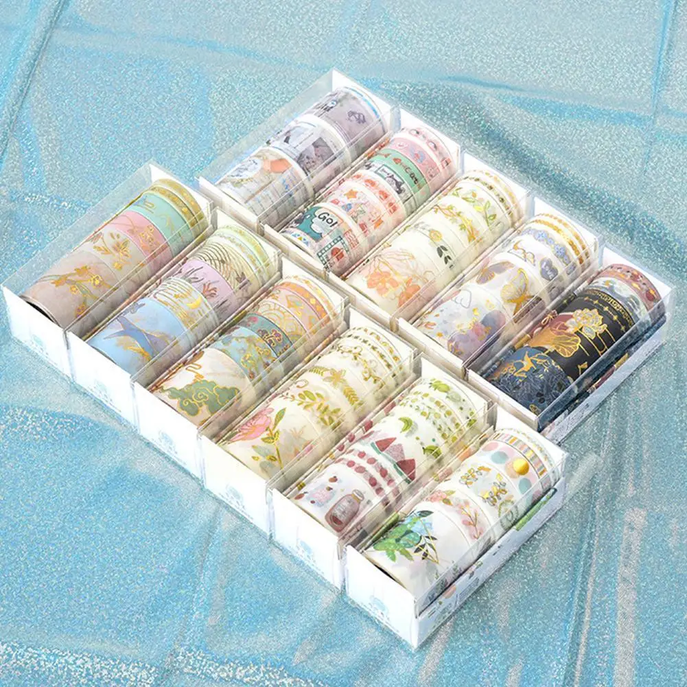 

Retro Bronzing Washi Tape Chinese Style Scrapbooking Diary Decoration Tape Stationery Collage Masking Material Stationery K C6h3