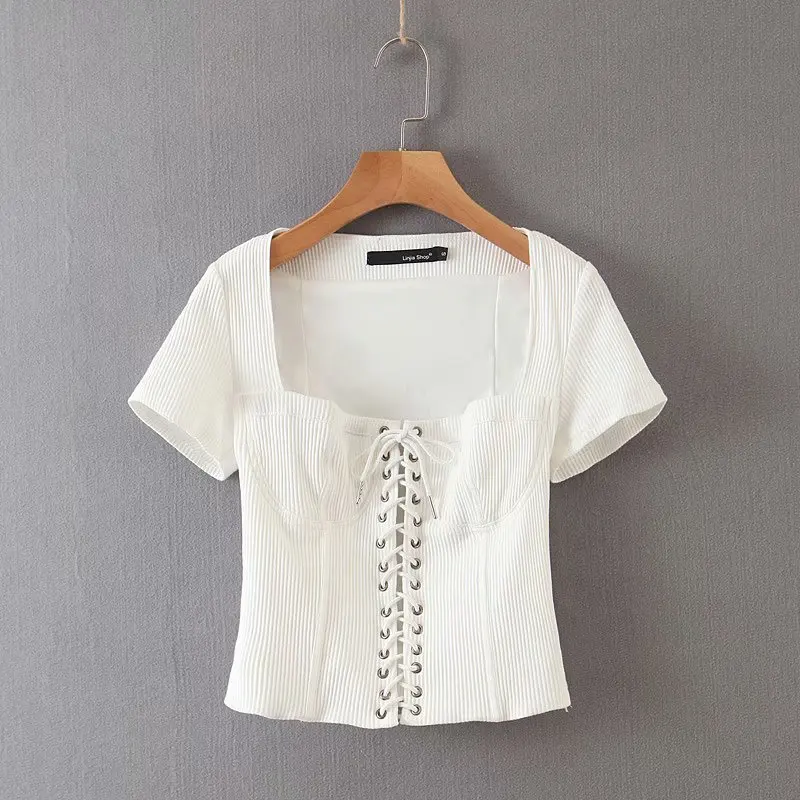 

Fashion crop top sexy streetwear solid black camis white women elastic summer tops femme vestidos dropshipping