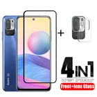 4-в-1 для Xiaomi Redmi Note 10T стекло для Redmi Note 10T пленка полное покрытие Защита экрана для Redmi Note 10 5G 10T стекло объектива