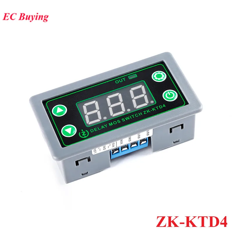 DC 5-30V MOS Delay Relay Module Timer Control Trigger Cycle Timing Delay Switch Multiple Triggers Level/Serial Port/PNP ZK-KTD4