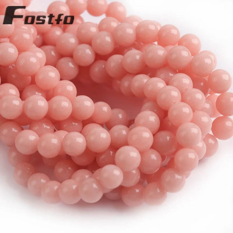 

Natural Stone Light Pink Luminous Beads Loose Spacer Beads For Jewelry Making Round 6/8/10mm DIY Accessories