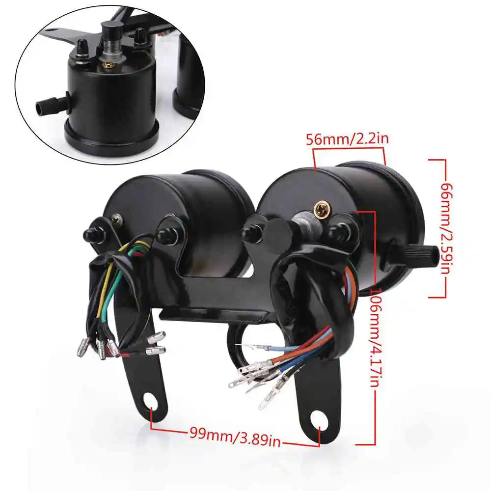 Универсальный 13000 об/мин мотоциклетный Спидометр Одометр датчик 0 ~ 160 км/ч