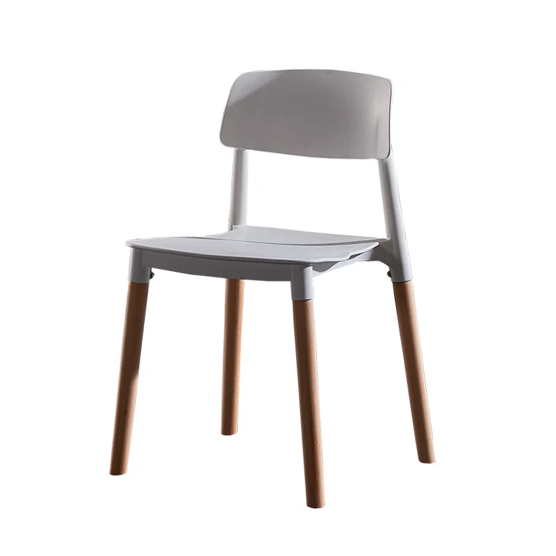 

Simple plastic chair solid wood leisure chair restaurant dining chair talent chair adult back chair conference chair