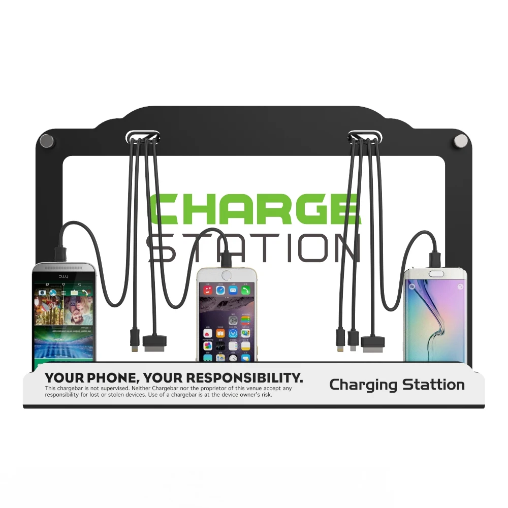 Настенная зарядная станция для сотового телефона со встроенным светодиодным