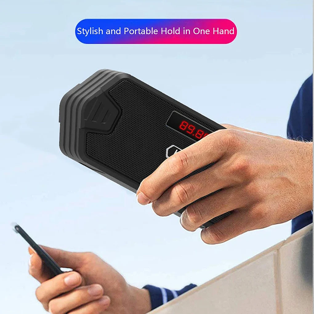 

Newest Portable Wireless Speaker Bluetooth-compatible FM Radio Outdoor Bass Loudspeaker Subwoofer Speaker TF USB Column Speakers