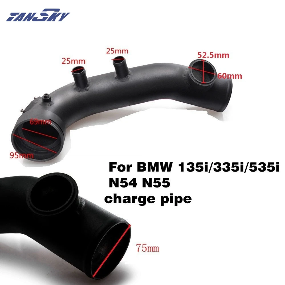 Черный набор для охлаждения труб IntakeTurbo BMW N54 E88 E90 E92 135i 335i TK BWTK001P|bmw charge pipe|charge pipe n54n54
