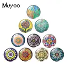 Новинка 2019, мандаловый цветок жизни, стеклянный купол, кабошон, цветы мандалы, кабошоны ручной работы, фото, ювелирные изделия