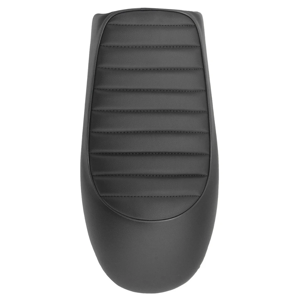 Черный мотоцикл кафе гонщик сиденье на заказ Винтаж горб седло плоский поддон