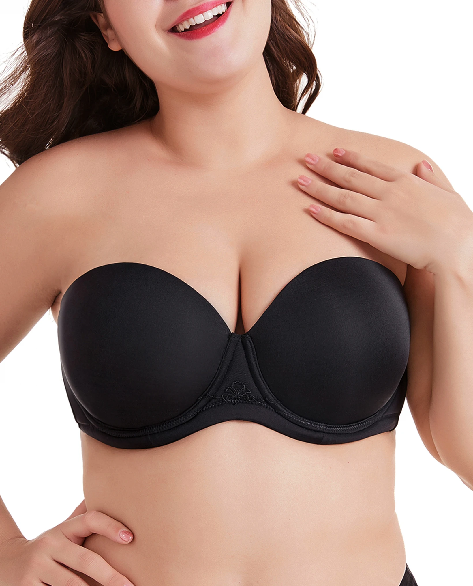 

Dotvol Multiway Strapless Bra Push Up Women Plus Size Seamless Lift Brassiere Invisible Bralette DD Cup Underwear Non Slip Femme
