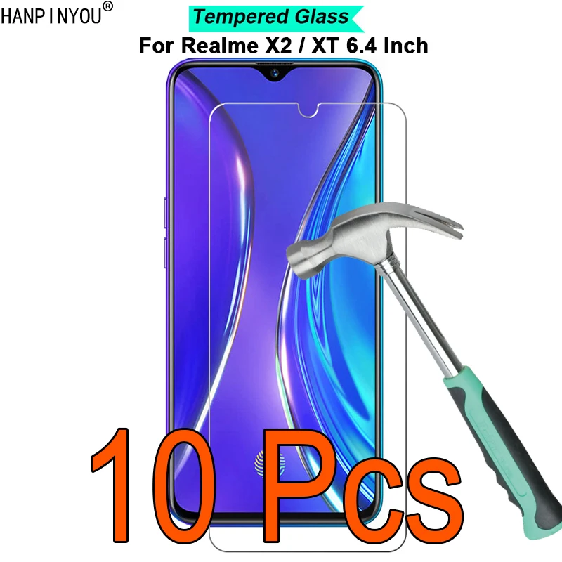 10 шт./лот для Realme X2 / XT 6 4 дюйма твердость 9H 2.5D ультратонкое Закаленное стекло