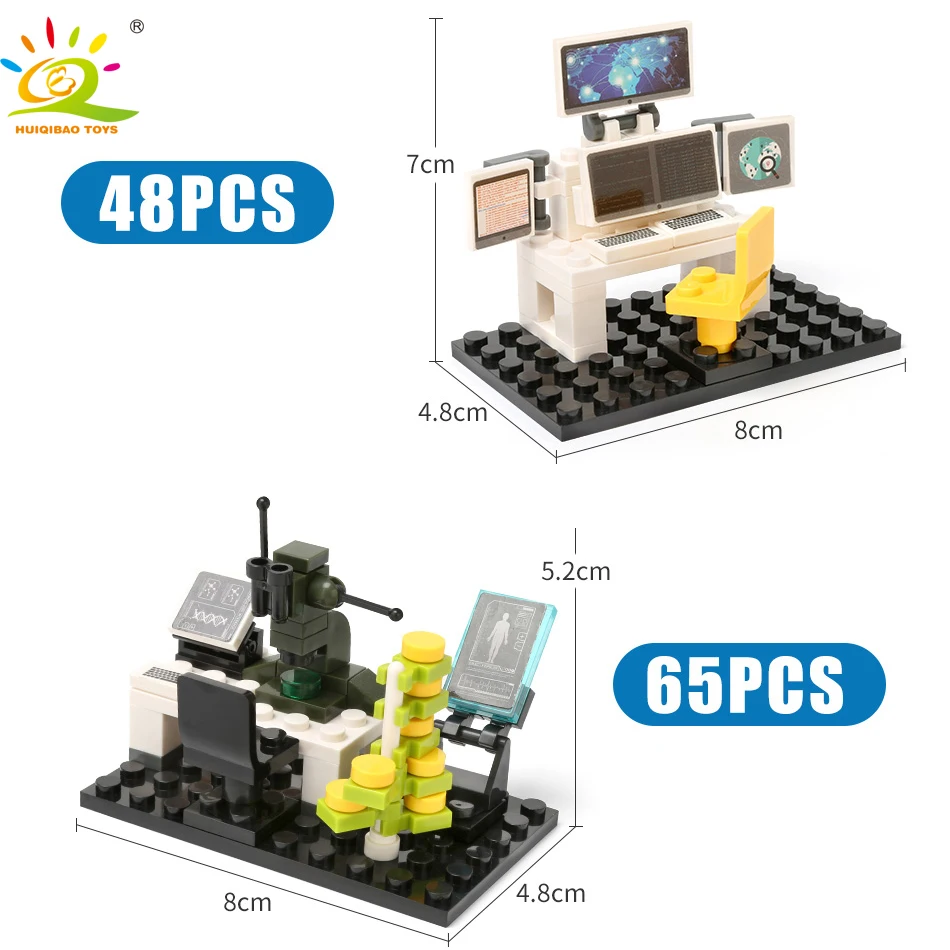 Игрушки HUIQIBAO 6 шт. научно исследовательская лаборатория базовая пластина