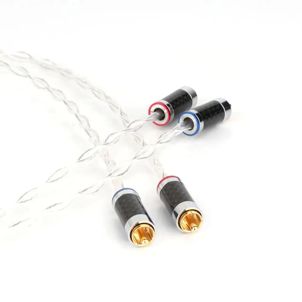 Thouliess пара HIFI однокристальный серебристый аудиокабель RCA к соединительный кабель