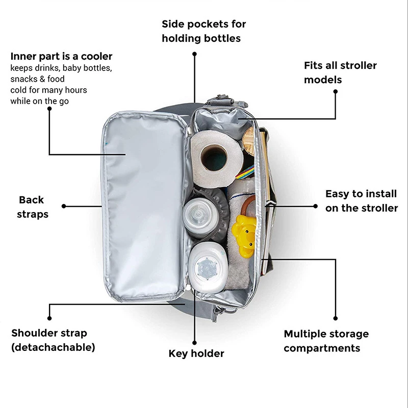 Портативные сумки для детских подгузников рюкзак мам модная сумка со звездами