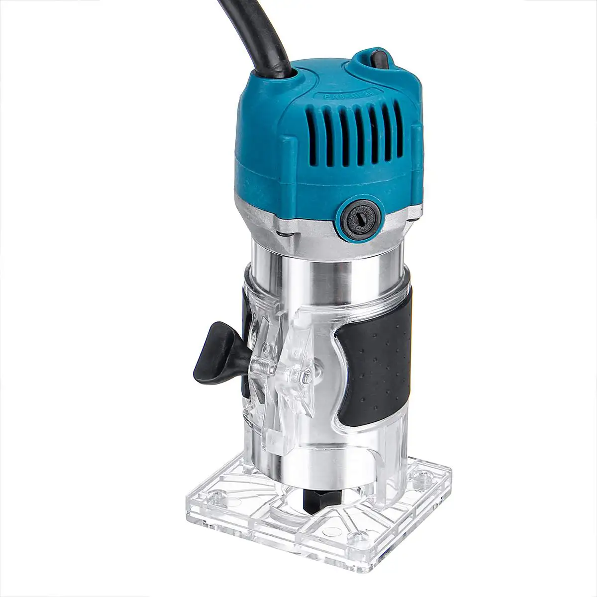Electric Trimmer Электрический триммер 1200 Вт 30000 об/мин Электрический деревянный ламинат кромка ручной триммер фрезерный станок Столярный набор Деревообработка 6,35 мм цанговый резной станок - Цвет: Electric Trimmer