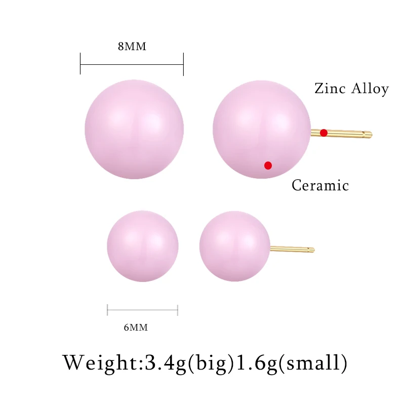 Новые Маленькие Универсальные Серьги-шарики Классического Мультитона Керамические Вставки Для Женщин Высокого Качества Изысканный Подарок.