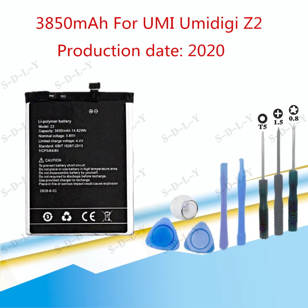 

3850mAh UMI DIGI Z 2 Extreme Replacement Battery For UMI Umidigi Z2 Bateria Batterie Phone Batteries with Tools