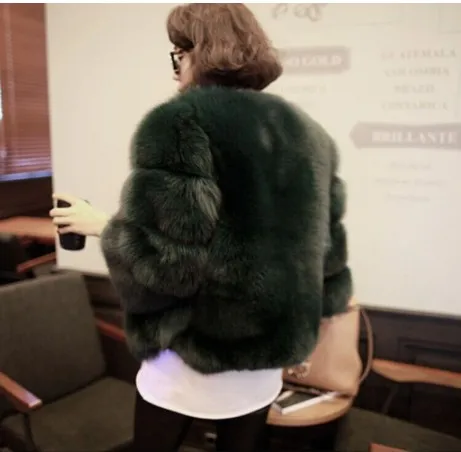 2019 Vetement зимняя женская шуба из искусственного лисьего меха плюшевая меховая