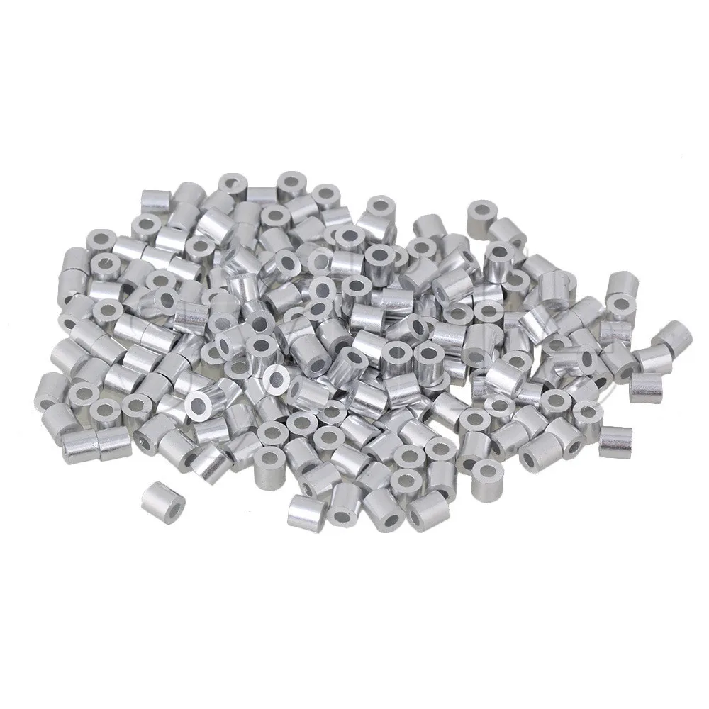 Aluninum круглые отверстия обжимные петли зажимы для проволочной веревки упаковка