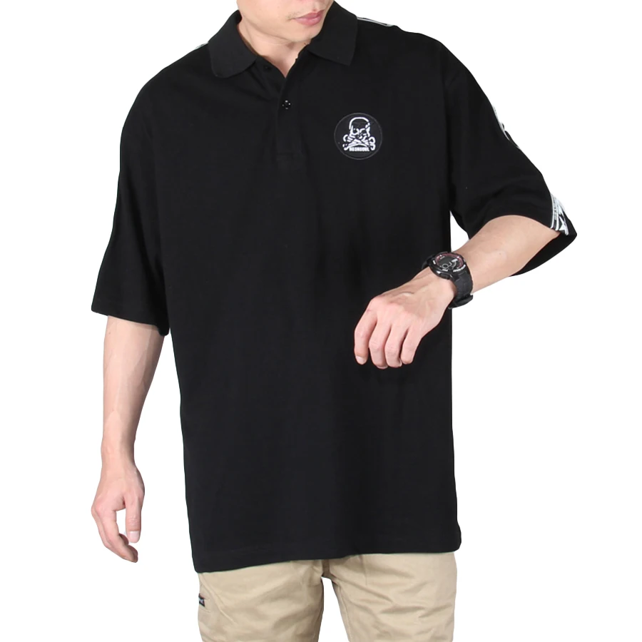 Мужская Повседневная рубашка поло с коротким рукавом и принтом винтажная