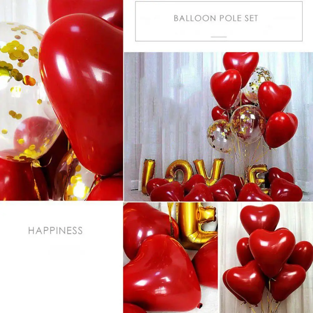 

New 50pc12Inch Double Red Balloon Heart Shaped Pomegranate Latex Balloon For Wedding Birthday Party Decoration Balloons Hot/