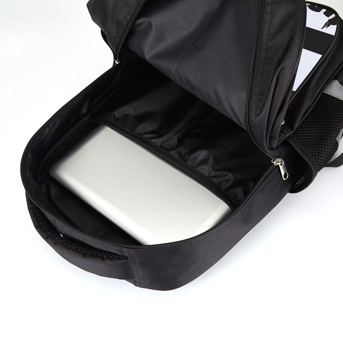 Рюкзак в черно-белую полоску с рисунком собаки детские школьные сумки рюкзак для