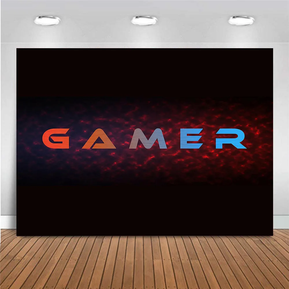 3D Game Handle Printed Vinyl Photography Backdrops Photo Boys Girls Birthday Party Decoration Backdrop Curtain