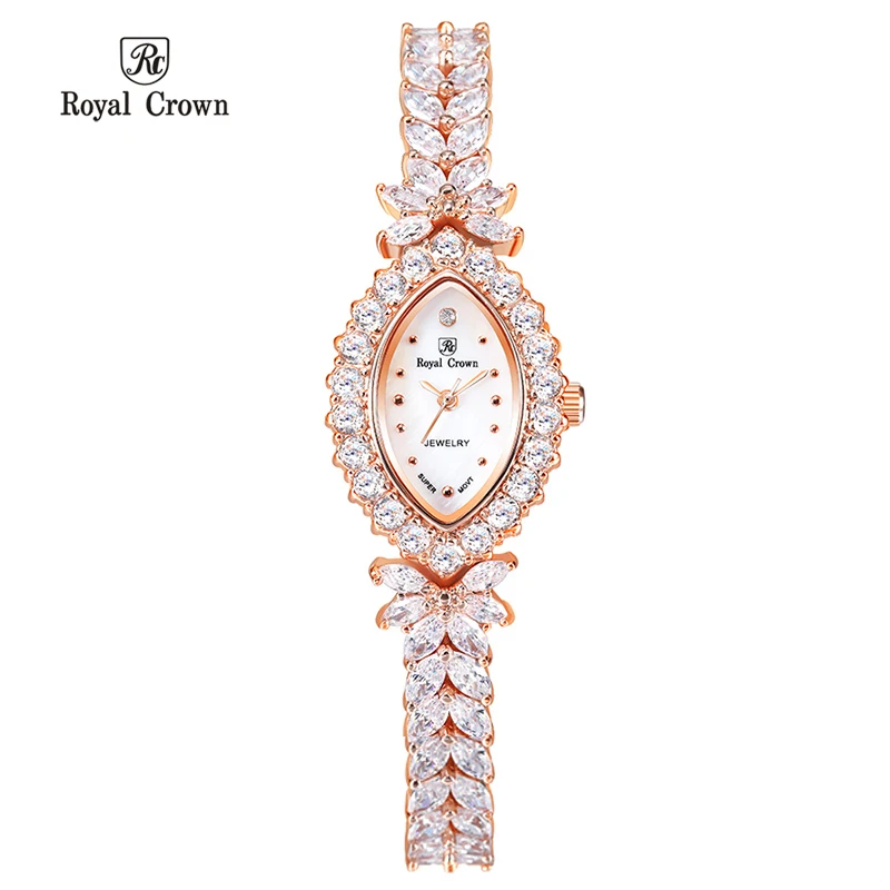 Часы Royal Crown женские с перламутром изящные модные ювелирные изделия из японского