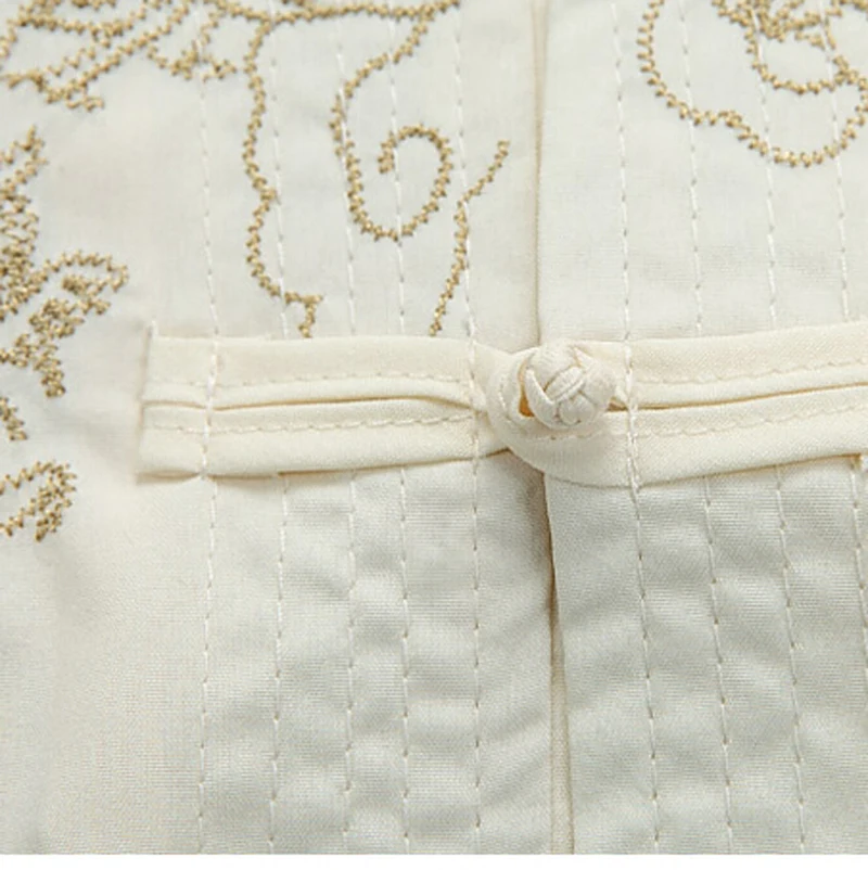 

Chinese Men Cotton Kung Fu Suit Embroidery Wu Shu Uniform Tai Chi Clothing Short Sleeve Shirt+Pant M L XL XXL XXXL MS013