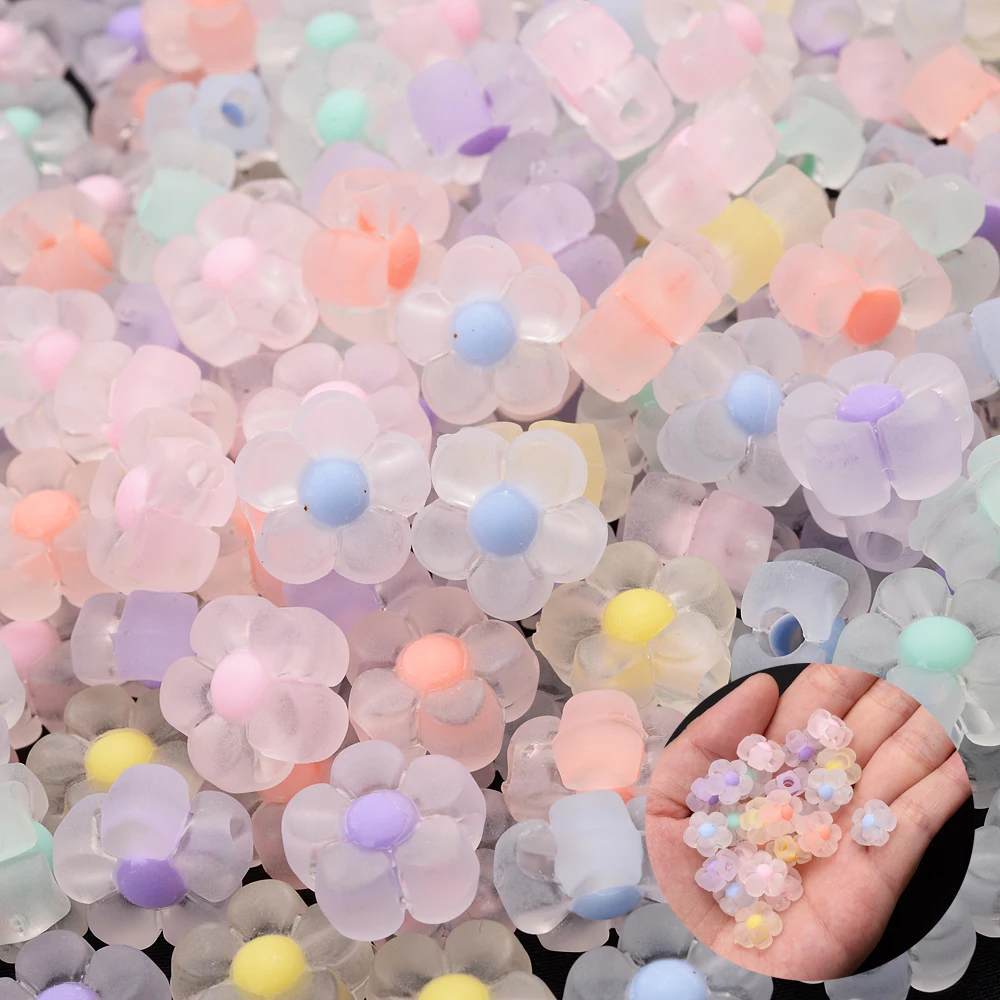 Матовые бусины в форме подсолнуха фурнитура для изготовления ювелирных изделий