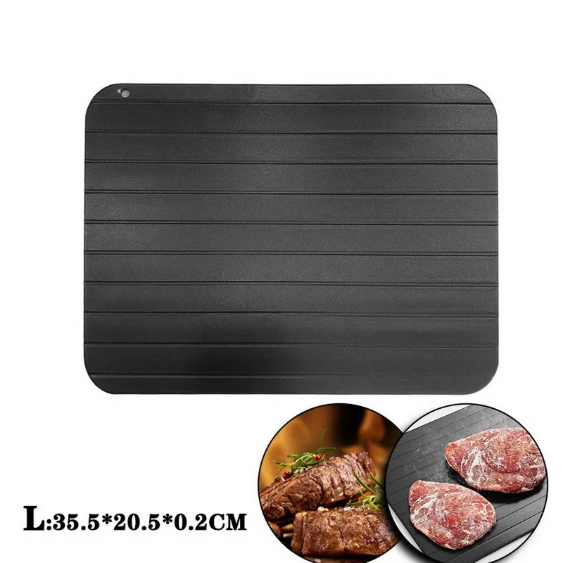 

Aluminium Fast Defrosting Tray Frozen Meat Thawing Fresh Healthy Rapid Defrost Plate Food Gadgets Kitchen Tools