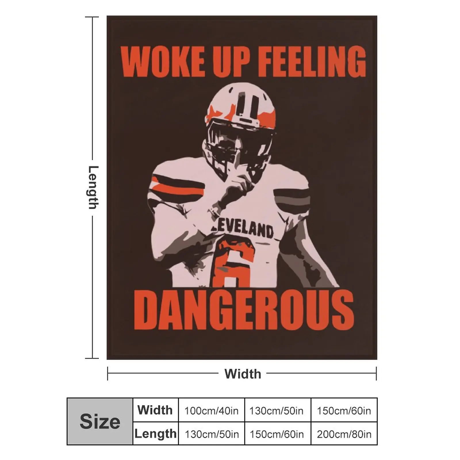 

Blanket 6 Baker Mayfield Woke Up Feeling DANGEROUS Dangerous Ultra Soft Micro Fleece Cozy Lightweight Microfiber Flannel All Sea