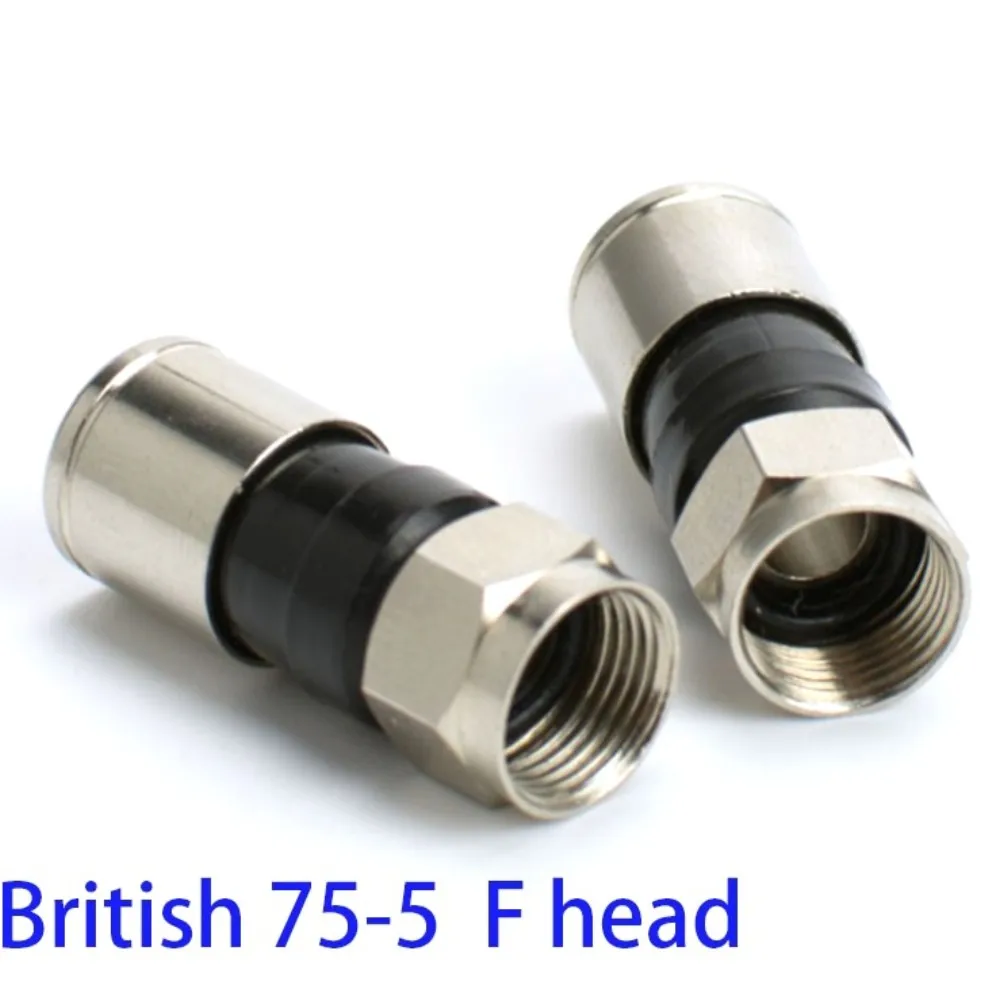 100 шт. водонепроницаемый экструзионный Тип F головка/полная медь/75 5 RG6 кабель