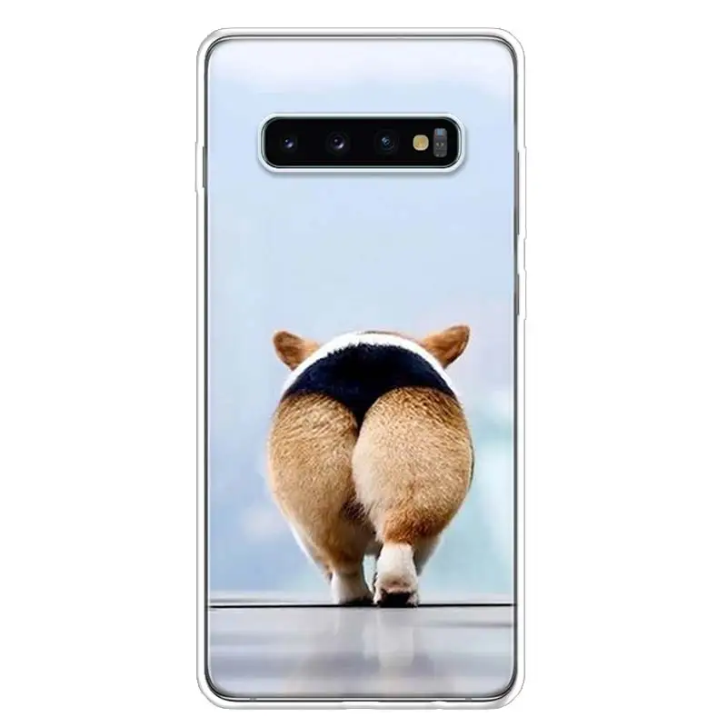 Милый чехол Corgi Dog для телефона Samsung Galaxy S20 FE S21 Ultra S10 Plus S10E S9 S8 S7 S6 Edge J4 J6 + J8 Fundas Capa |