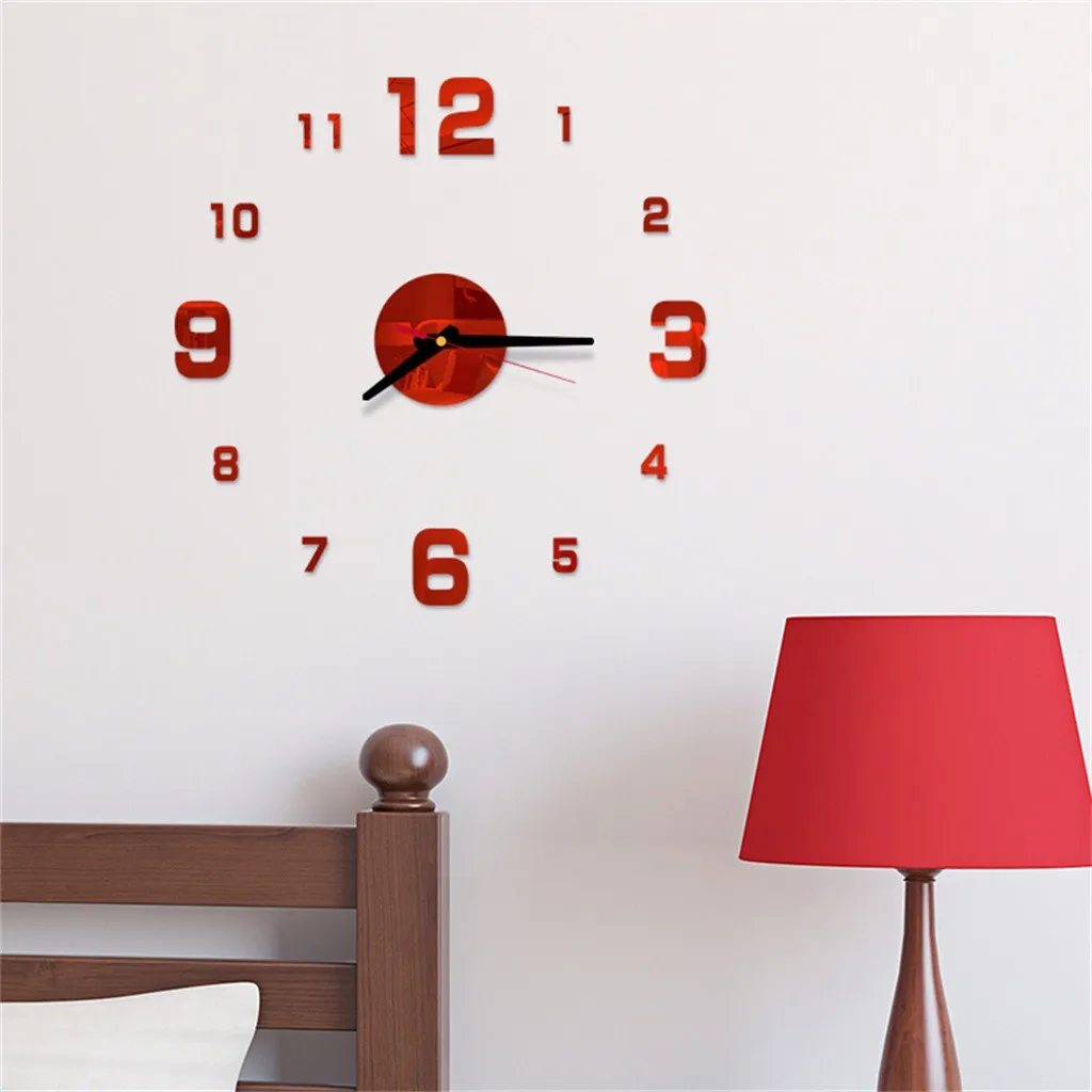 

Wall Clock 3d Diy Roman Numbers Acrylic Mirror Wall Sticker Clock Home Decor Mural Decals Wall Clock Modern Design 2020 Clocks