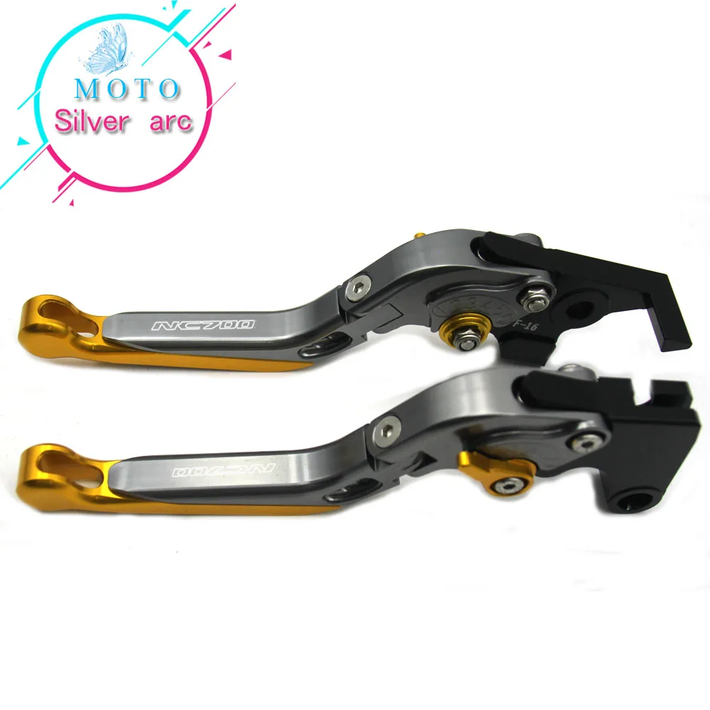 

With Logo Sliver&Titanium For Honda NC700X NC700 X 2012-2013 Folding Extendable Adjustable CNC Motorcycle Brake Clutch Levers