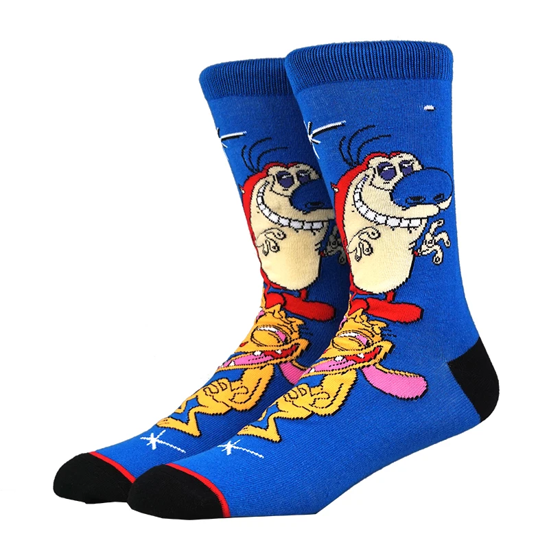 

Men fashion socks anime funny socks hip hop personality anime socks cartoon fashion skarpety high quality sewing pattern sock