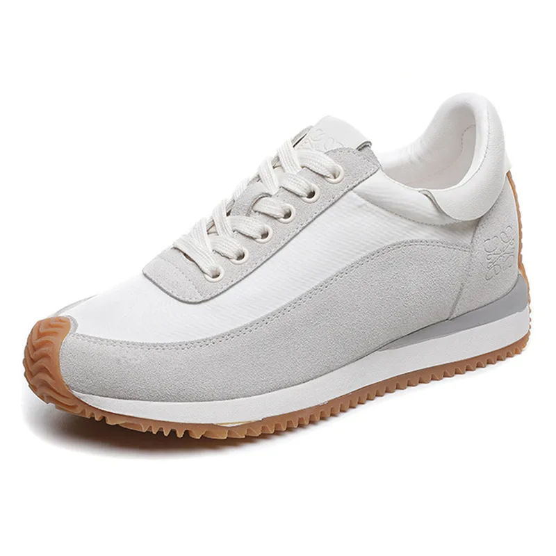 

2021 New Autumn Women's Dorky Dad shoes Inner Height-increasing Forrest Gump Shoes British Style Thick Bottom White Shoes
