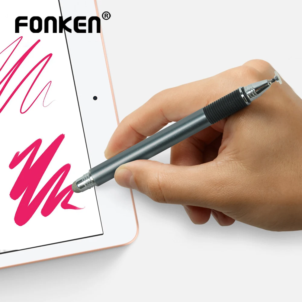fonken stylus pen for android phone screen pen tablet pen for drawing touch pen for tablet 2in1 stylus for smartphone notebook free global shipping