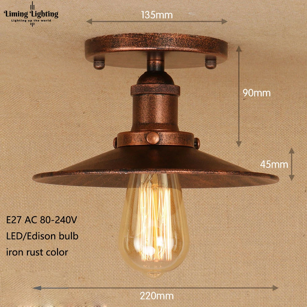 Лофт винтажные потолочные светильники Lamparas De Techo Lustre Luminaria Abajur комнатная потолочная лампа освещение Промышленное освещение для гостиной